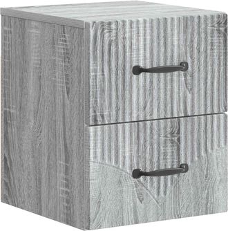 vidaXL Mesita De Noche De Pared Gris Sonoma 34,5 X 33 X 40 Cm Vidaxl