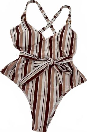 Cupshe Striped One Piece In Multi