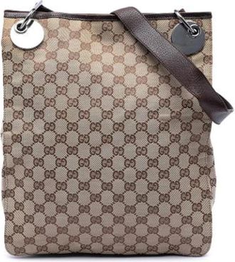 Gucci Pre-owned Canvas gucci-bags - Dames - Vintage Schoudertas - Beige - ONE Size - Vintage