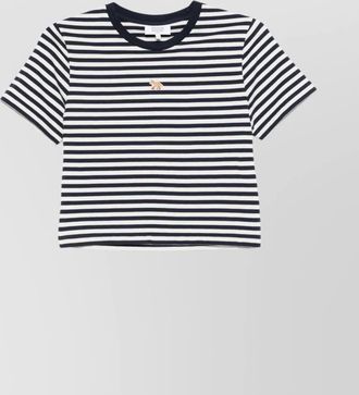 Maison Kitsuné baby fox striped cotton t-shirt