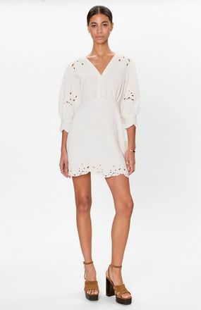 Rebecca Taylor Rachelle Button Front Dress in Ivory at Nordstrom, Size 10