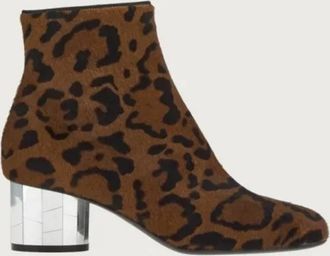 Ferragamo Mirrored Heel Ankle Boots, Size 5 C