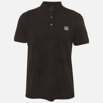 HUGO BOSS Boss By Hugo Boss Brown Mesh Jersey Polo T-Shirt