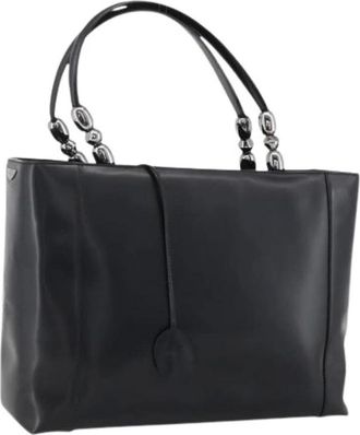 Dior Pre-owned Tote Bags, female, Black, Size: ONE SIZE Pre-owned Patent Leather Tote Bag