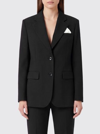 Elisabetta Franchi Single-Breasted Cropped Cr&ecirc;pe Blazer with Lapel Collar