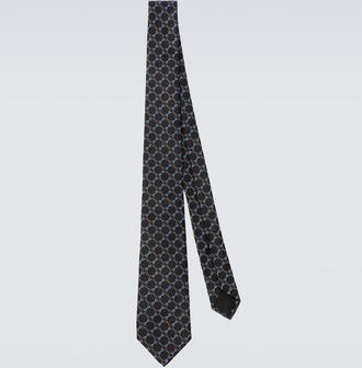 Gucci Horsebit silk jacquard tie