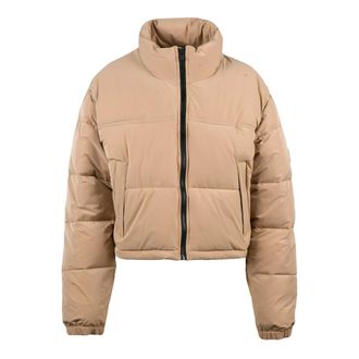 F**k Jassen, Dames, Beige, L, Leer, Korte Piumino
