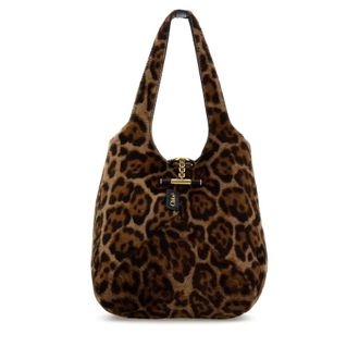 Chlo&eacute; Printed Calf Hair Balloon Bucket Bag