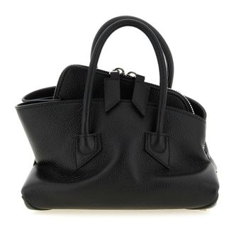 The Attico Tassen, Dames, Zwart, ONE Size, Leer, La Passeggiata Mini Handbag