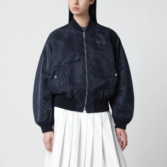 Prada Blue Re-Nylon bomber jacket