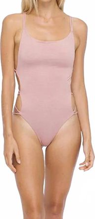Indah Whip Cream Bodysuit In Dusty Rose