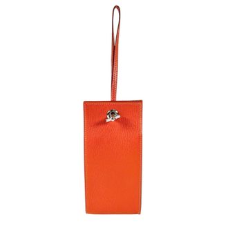 Herm&egrave;s Orange Chevre Myzore Leather Pouch (Pre-Owned)