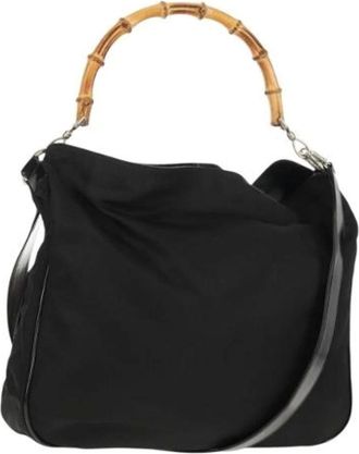 Gucci Pre-owned Shoulder Bags, female, Black, Size: ONE SIZE Pre-owned Nylon Shoulder Bag