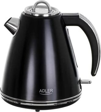 Adler Europe Ad 1343b Bouilloire &Eacute;lectrique En M&eacute;tal 1,5 Litres Syst&egrave;me De Contr&ocirc;le De S&eacute;curit&eacute;, Puissance Max. 2200w, Noir