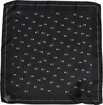 Dolce & Gabbana Zijden Logo Vierkante Sjaal - Heren - Zijden sjaals - Zwart - ONE Size - Accessoires
