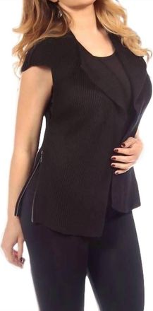 Angel Ribbed Vest In Black
