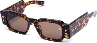 Balmain OLIVIER - III Brown Rectangular Unisex Sunglasses BPS-191 B 52