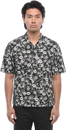 Palm Angels Black Graphic Print Shirt