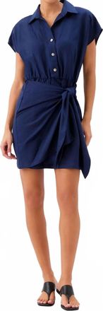 Fifteen Twenty Womens Ryann Side-Tie Dress In Navy