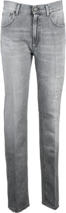 Dondup Alicia Straight Jeans - Dames - Regular Fit Jeans - Grijs - W25 - Katoen - Jeans