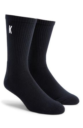 Krost Cotton Blend Rib 2-Pack Crew Socks in Dark Navy at Nordstrom