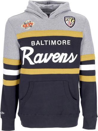 Mitchell & Ness Baltimore Ravens Headcoach Hoodie Zwart - Heren - Hoodies - Veelkleurig - M - Katoen - Hoodies & sweatvesten