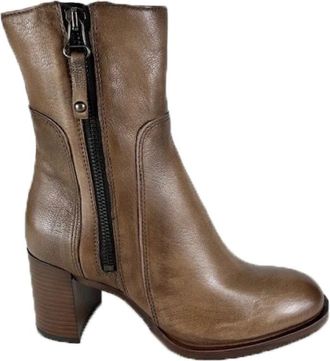 Mjus Stijlvolle Laarzen P26208 - Dames - Laarzen met Hak - Beige - 41 EU - Schoenen
