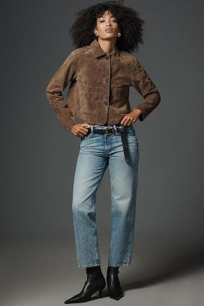 Mother Newbie Ankle High-Rise Straight Jeans