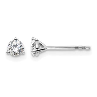 Diamond2Deal 14k Yellow Gold 1/3 ct Round Lab Grown Diamond Stud Earrings VS Clarity, D-E Color
