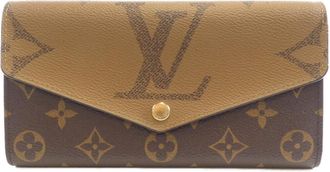 Louis Vuitton Marron Coated Canvas Long Wallet (Bi-Fold) (Pre-Owned)
