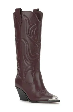 Jessica Simpson Zuliena Western Boot in Cherry Mahogany at Nordstrom, Size 8.5