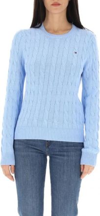 Tommy Hilfiger Dames, Truien, Blauw, Maat: XS Katoen