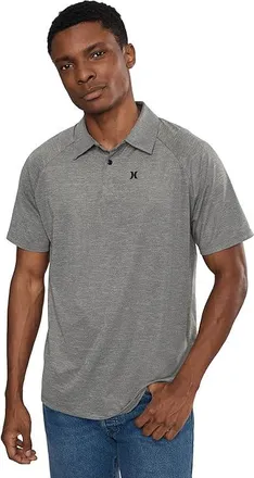 Hurley H2o Dri Outback Polo Short Sleeve Mens T Shirt Stone Grey : 2XL, Polyester/Spandex