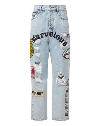 Philipp Plein Denim Broek Losjes