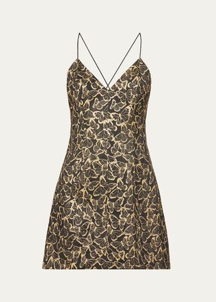 Alice & Olivia Tayla Butterfly Jacquard Mini Dress