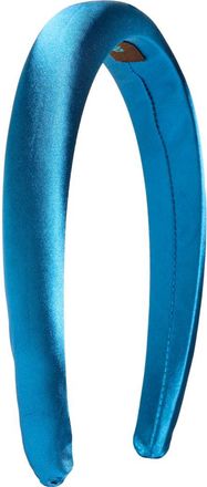 Tasha Padded Satin Headband in Teal at Nordstrom