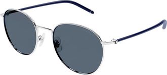 Montblanc Smoke Oval Mens Sunglasses MB0343SA 004 55