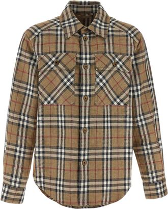 Burberry Brown Cotton Mens Blouse