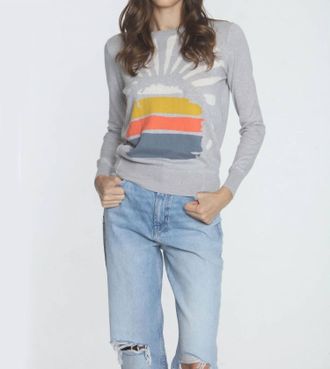 Label+Thread Womens Sunburst Crew Top In Fog Multi