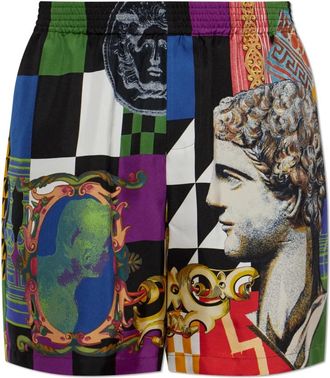 Versace Patroon Zijden Korte Broek - Heren - Korte Broeken - Veelkleurig - L - Korte Broeken
