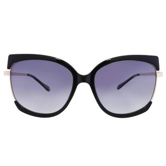 Nine West NW 25 1012 BLK Smoke Cat Eye Ladies Sunglasses 10270074.LTS BLK