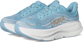 Hoka One One Bondi 9 Womens Shoes Raindrop/Ash Grey : 6.5 B - Medium, Synthetic