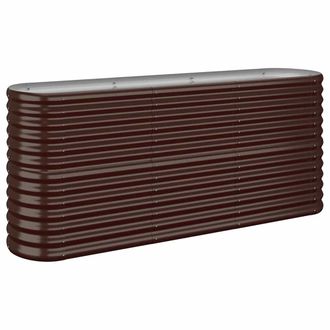 vidaXL Vidaxl - Jardinera Arriate Acero Galvanizado Marr&oacute;n 152x40x68 Cm
