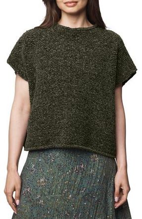 Splendid Andrea Funnel Neck Short Sleeve Sweater in Green Spruce at Nordstrom Rack, Size X-Large