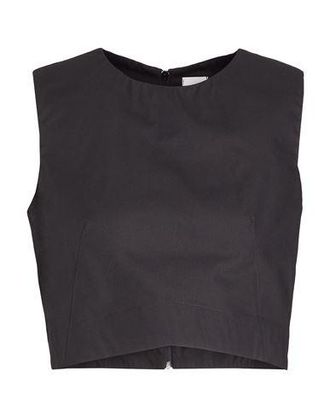 8 by YOOX ORGANIC COTTON SLEEVELESS CROP TOP