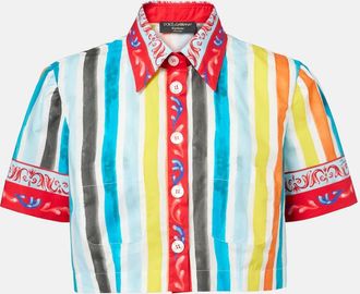 Dolce & Gabbana Top cropped in cotone a righe
