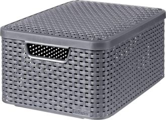 Curver Curver Caja De Almacenamiento Con Tapa Style M 18l Plateado Metalizado