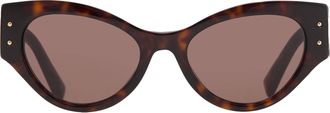 Dolce & Gabbana Dark Brown Cat Eye Ladies Sunglasses DG4480 502/73 53