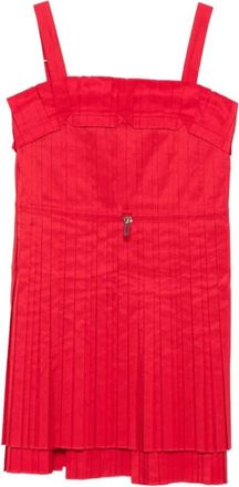 Fendi Kleedjes, Dames, Rood, S, Faille Jurk