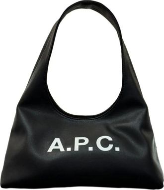 A.P.C. A.p.c., Tassen, Dames, Zwart, ONE Size, Leer, Kleine Ninon Schoudertas in Zwart
